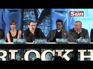 sherlock holmes: press conference from the premiere. london, 14-12-2009